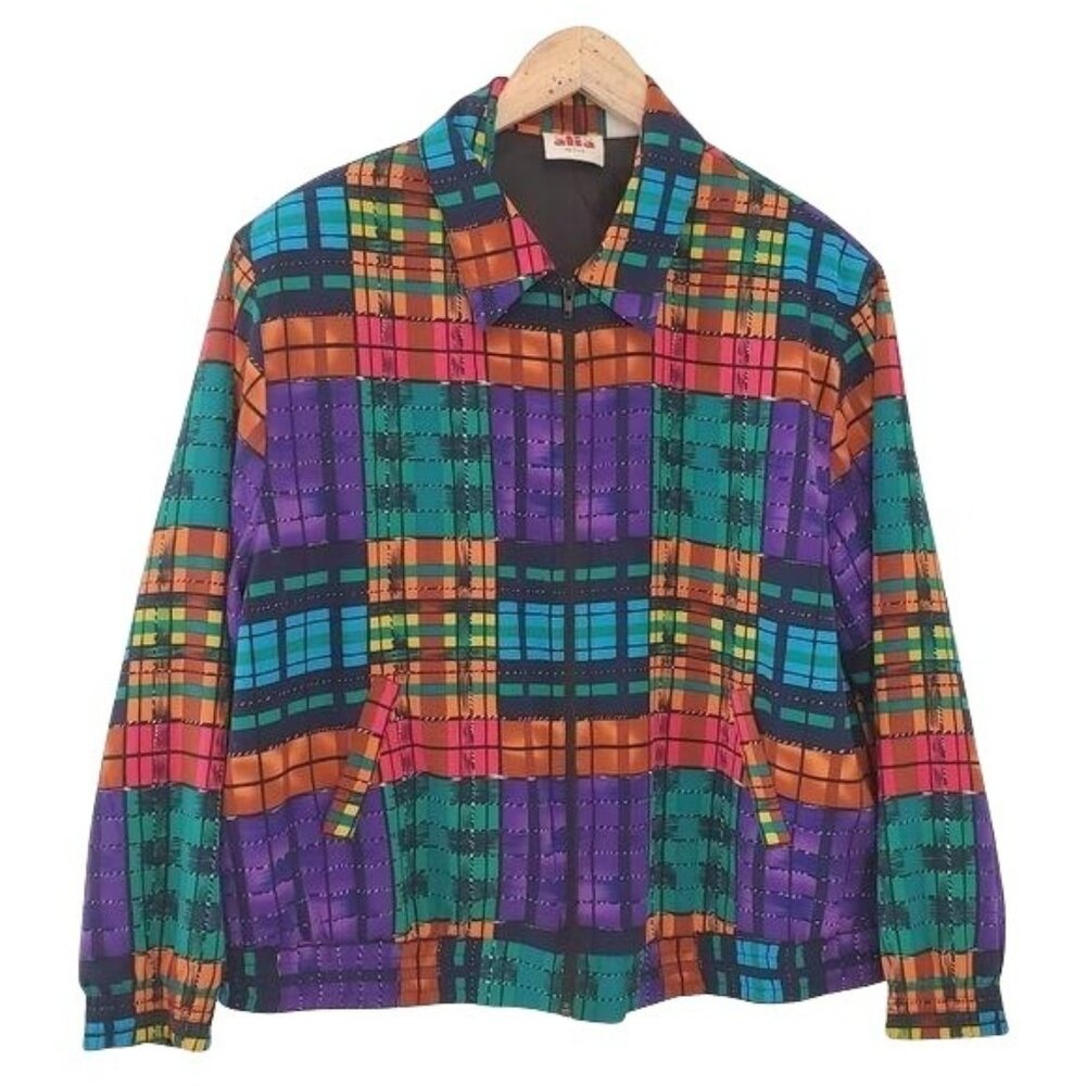 Vintage Alia | Petite Multicolour Zip Up Jacket